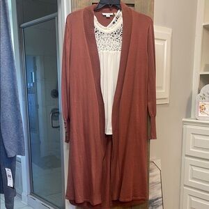 Women's Rust Cardigan Sweater